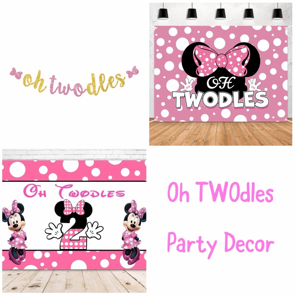 Oh TWOdles Pink Party Decor Set